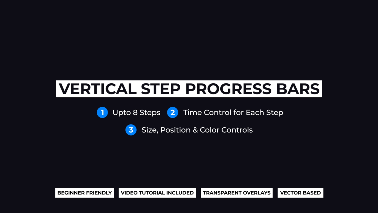 Vertical Step Progress Bars & Checklists