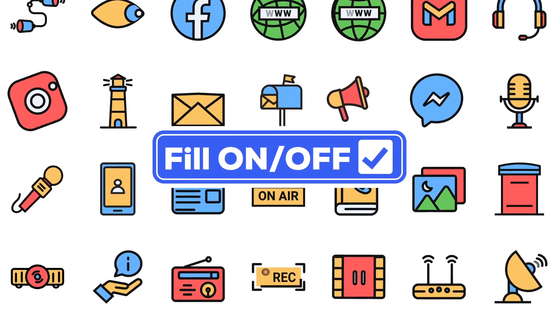 Dual Icons Pack - Communication & Multimedia