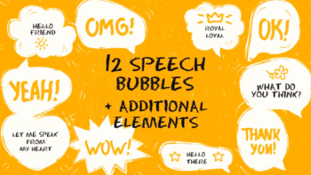 Funny Speech Bubbles And Elements Pack