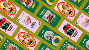 Merry Christmas Retro Instagram Stories | Mogrt