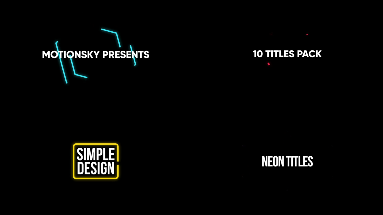10 Neon Titles Pack | Premiere Pro