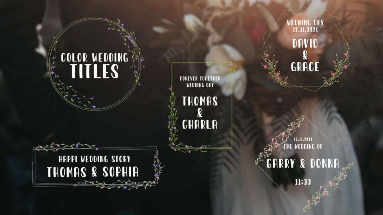 Color Wedding Titles