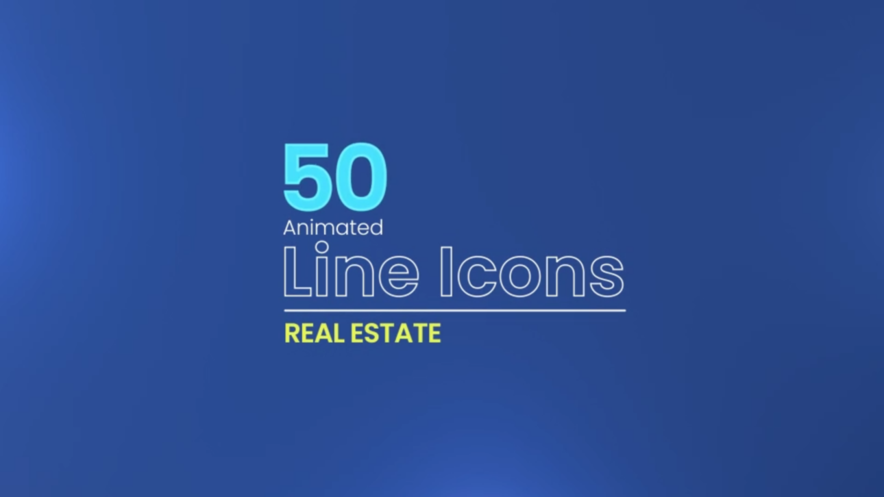 50 Animated Real Estate Line Icons