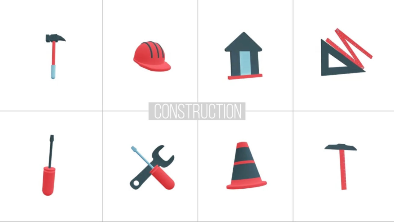 3D Animated Elements Library