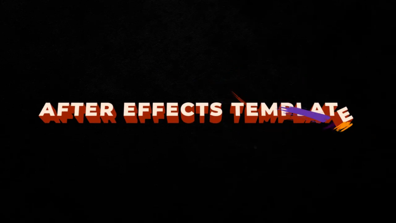 3D Titles With Paint Brush Strokes