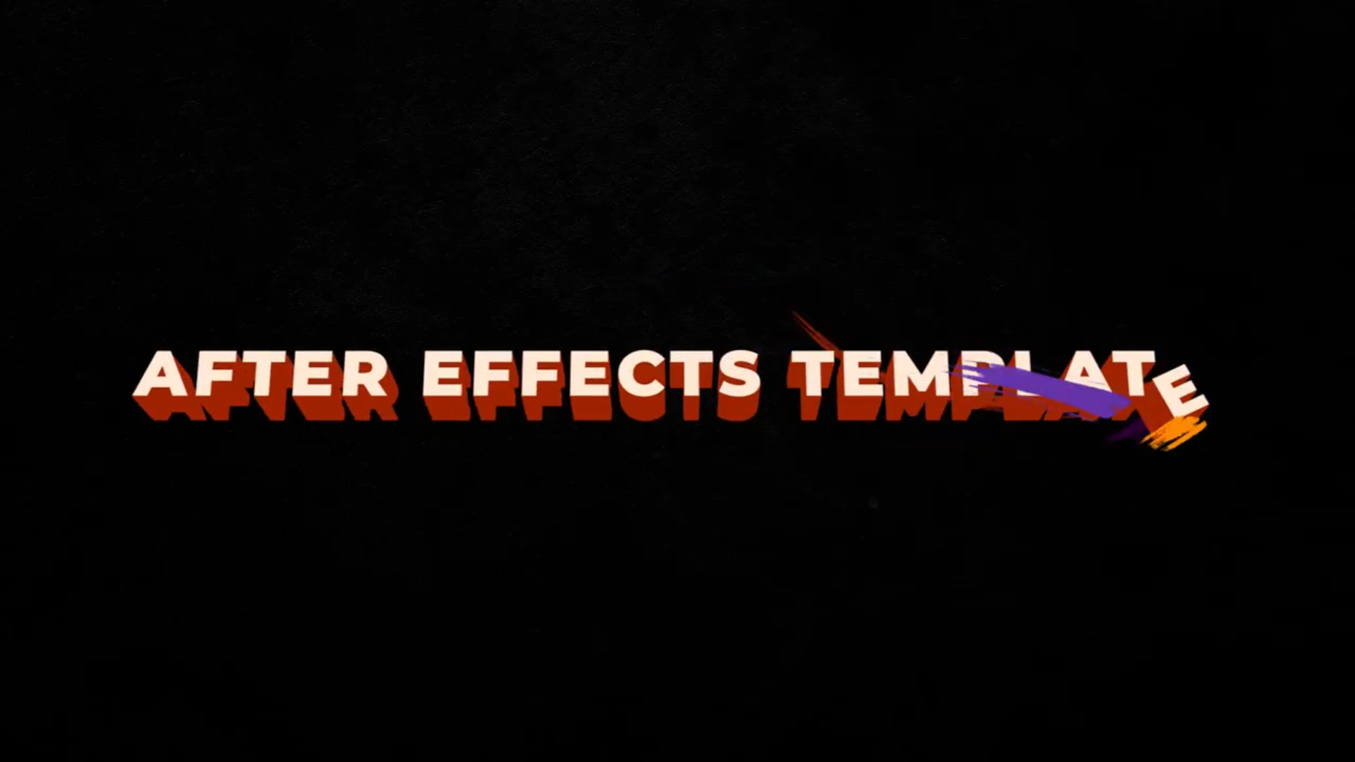 3D Titles With Paint Brush Strokes