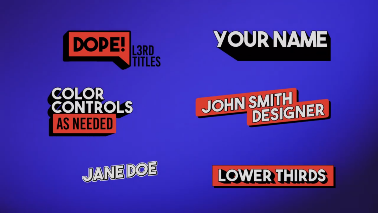 Dope Lower Thirds