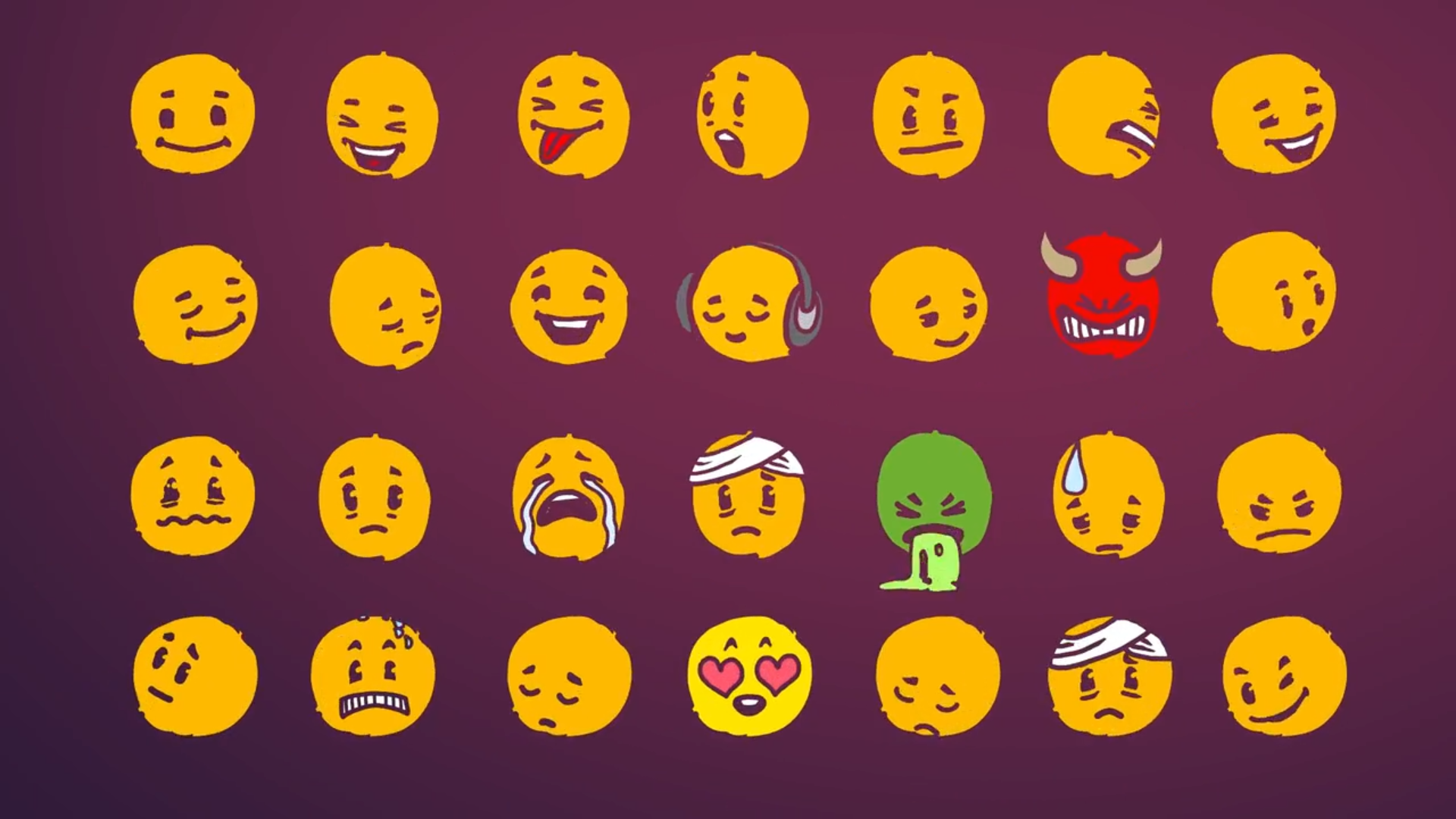 Social Media Reactions Hand Drawn Kit