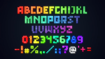 Animation Font Cubes