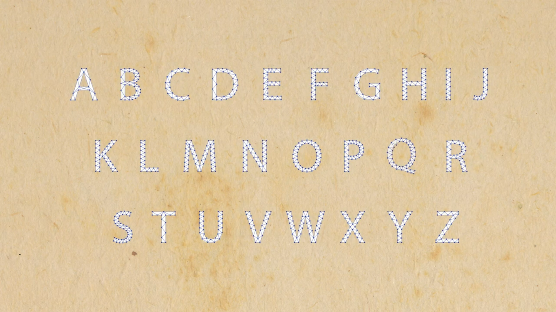 Beams & Points Alphabet