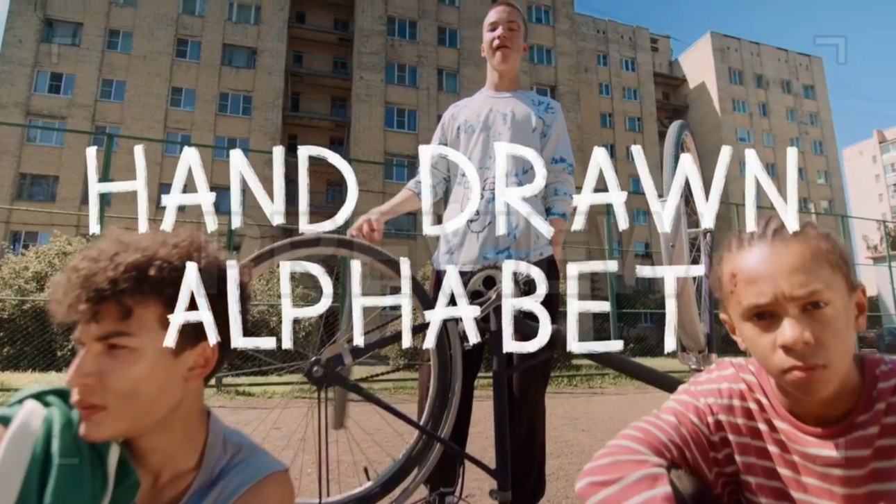 Pack Of Scribble Alphabet On Black