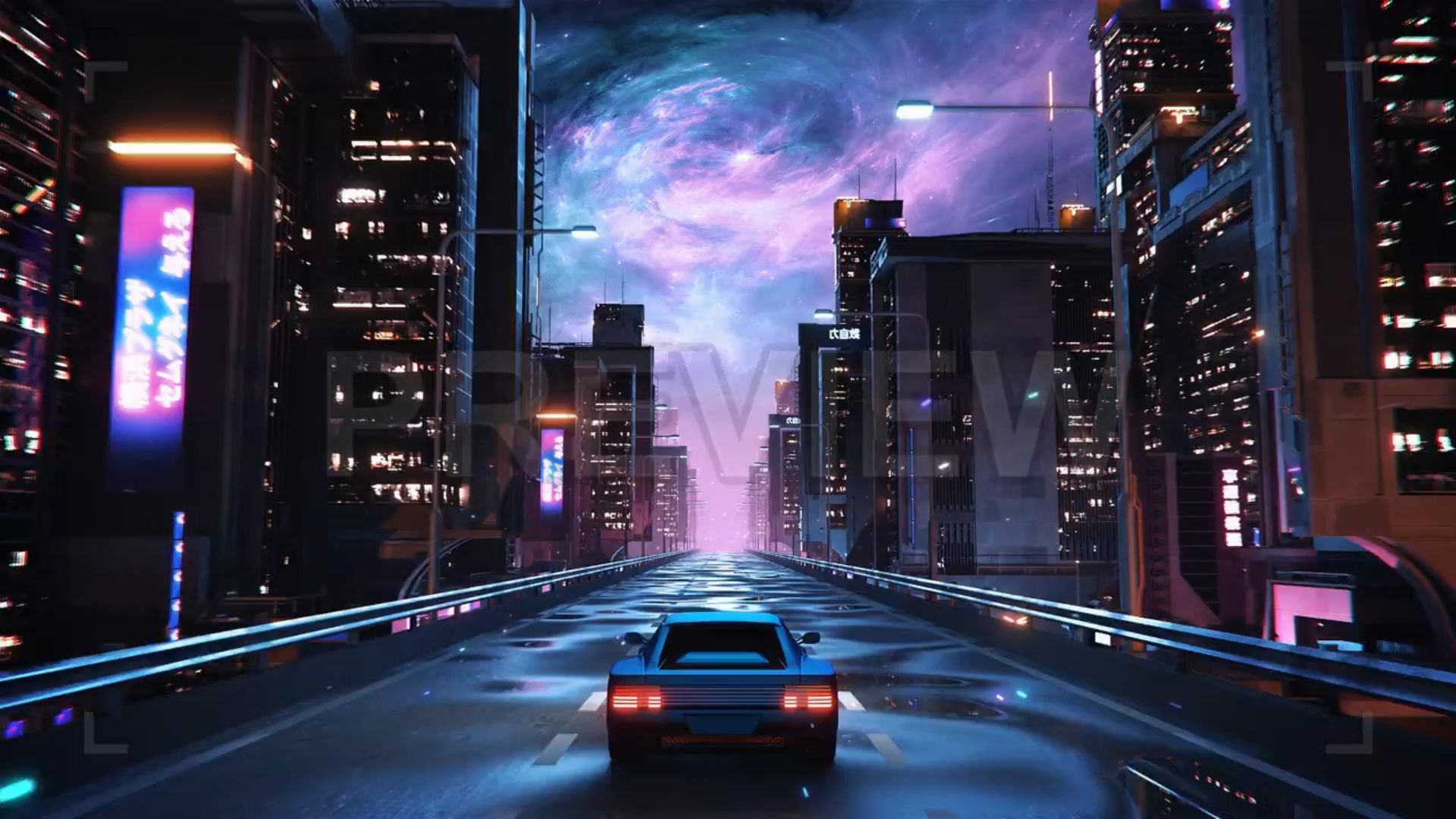 Video Game City Drive Loop