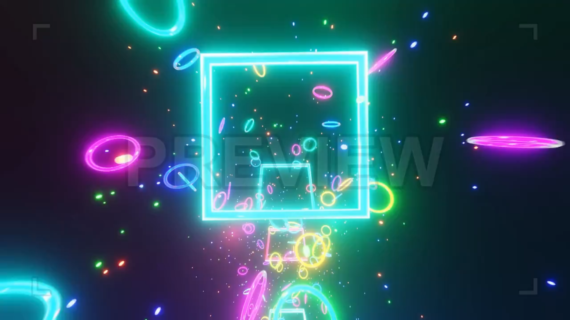 Neon Squares And Rings Loop