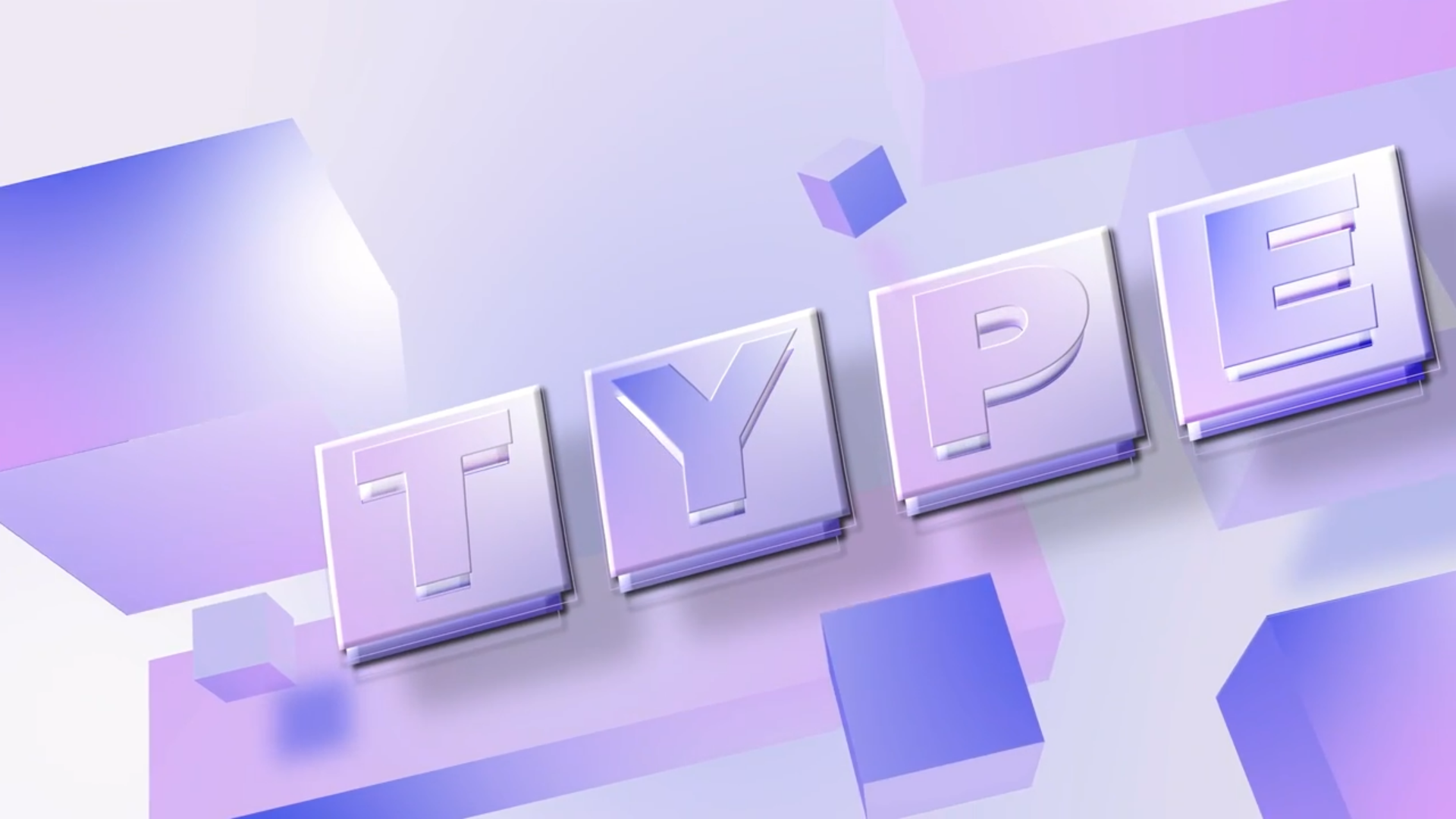3D Typeface Isometric Box