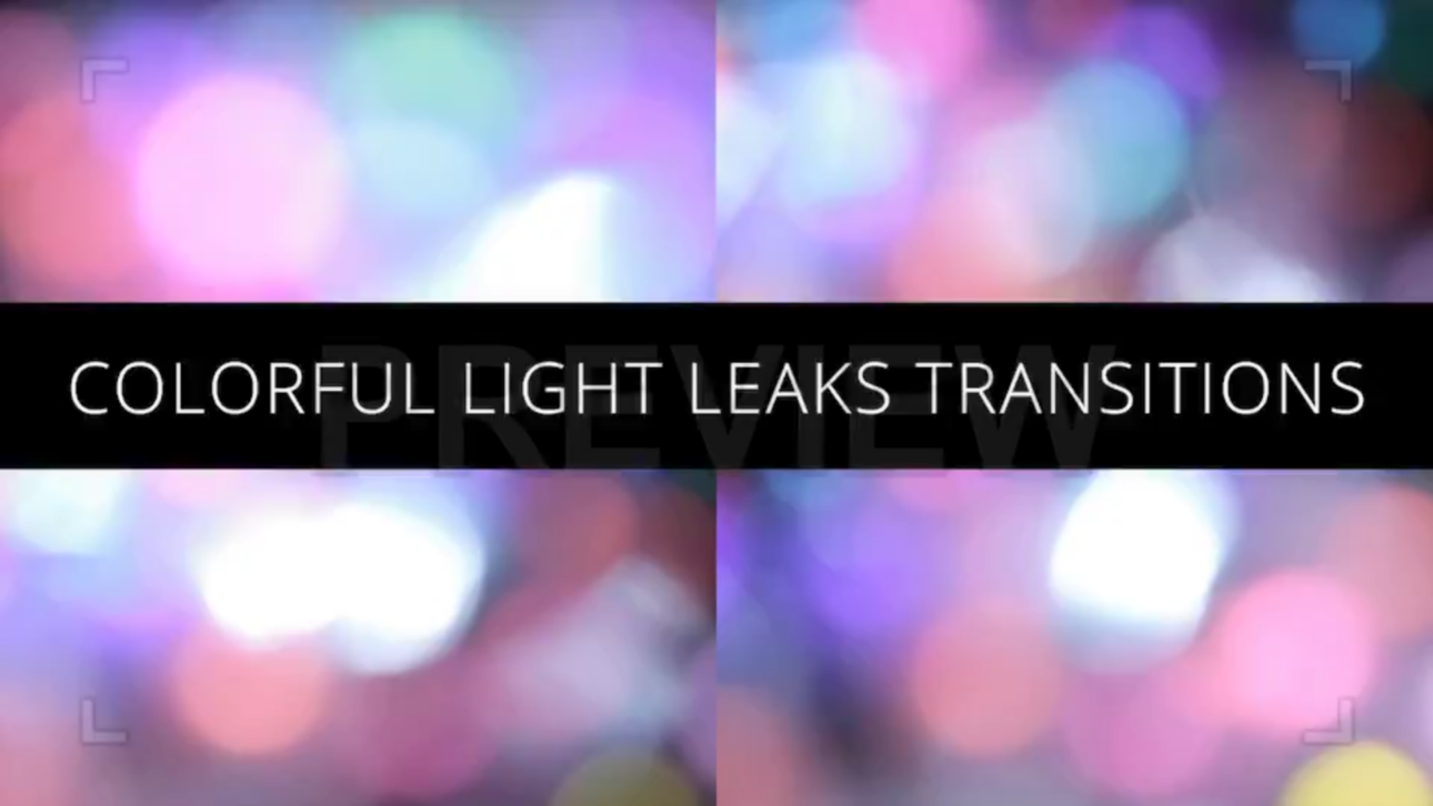 Colorful Light Leak Transitions Pack