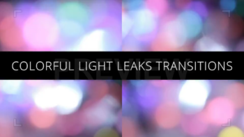 Colorful Light Leak Transitions Pack