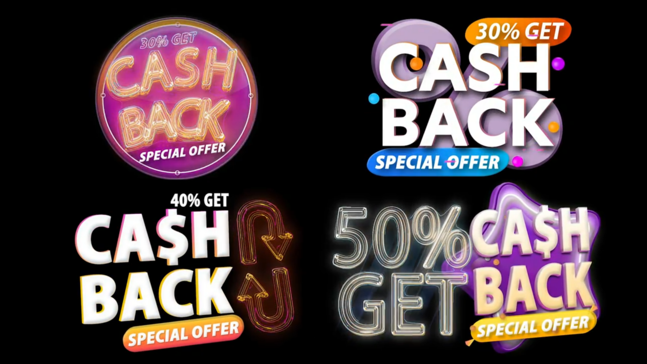 Animated Cash Back Banners