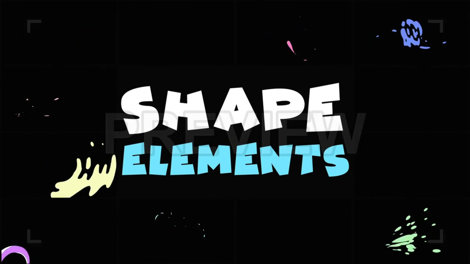 Animated Cartoon Shape Elements
