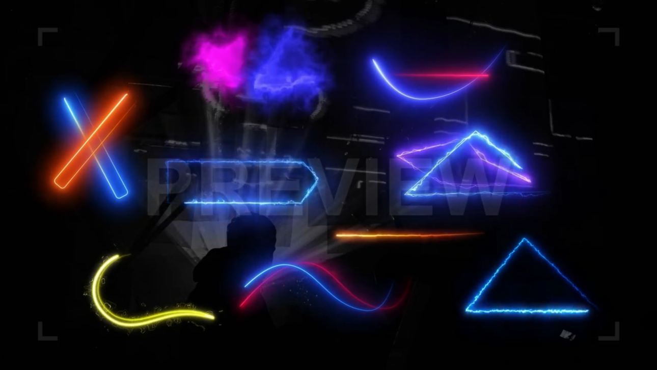 Neon Lower Thirds And Elements Pack