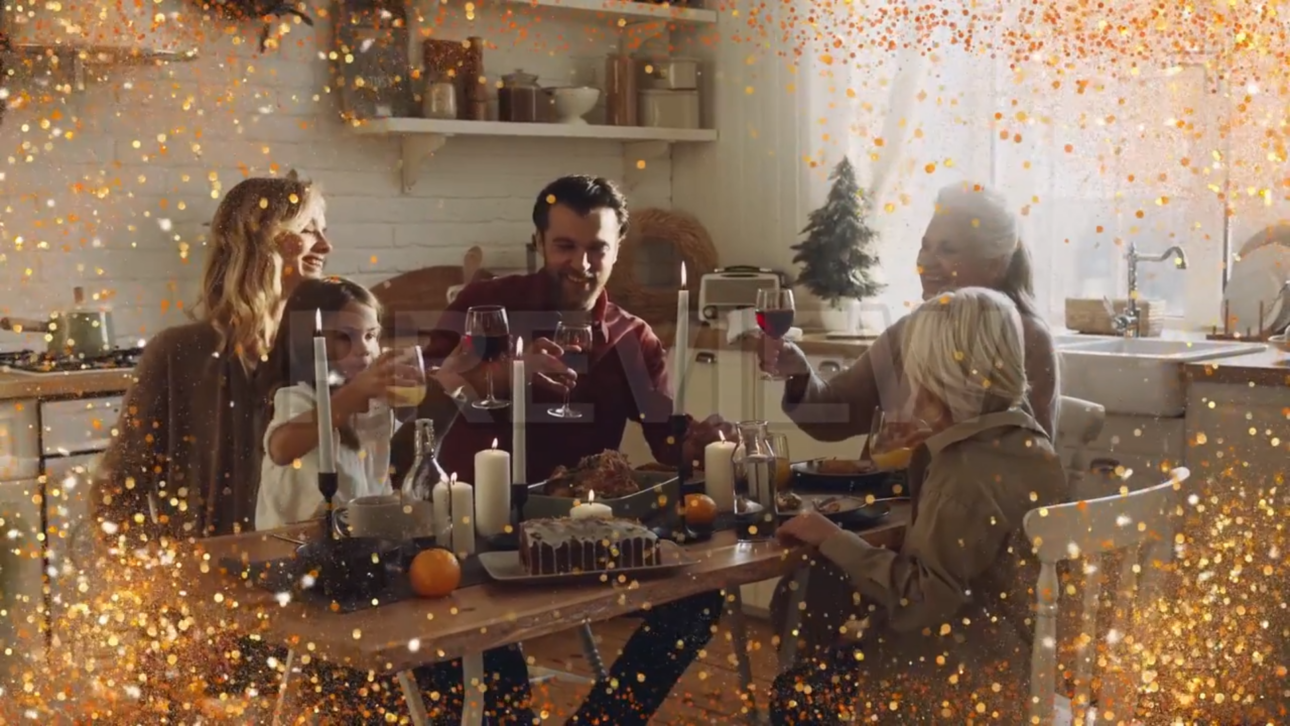 Gold Confetti Frame Overlay