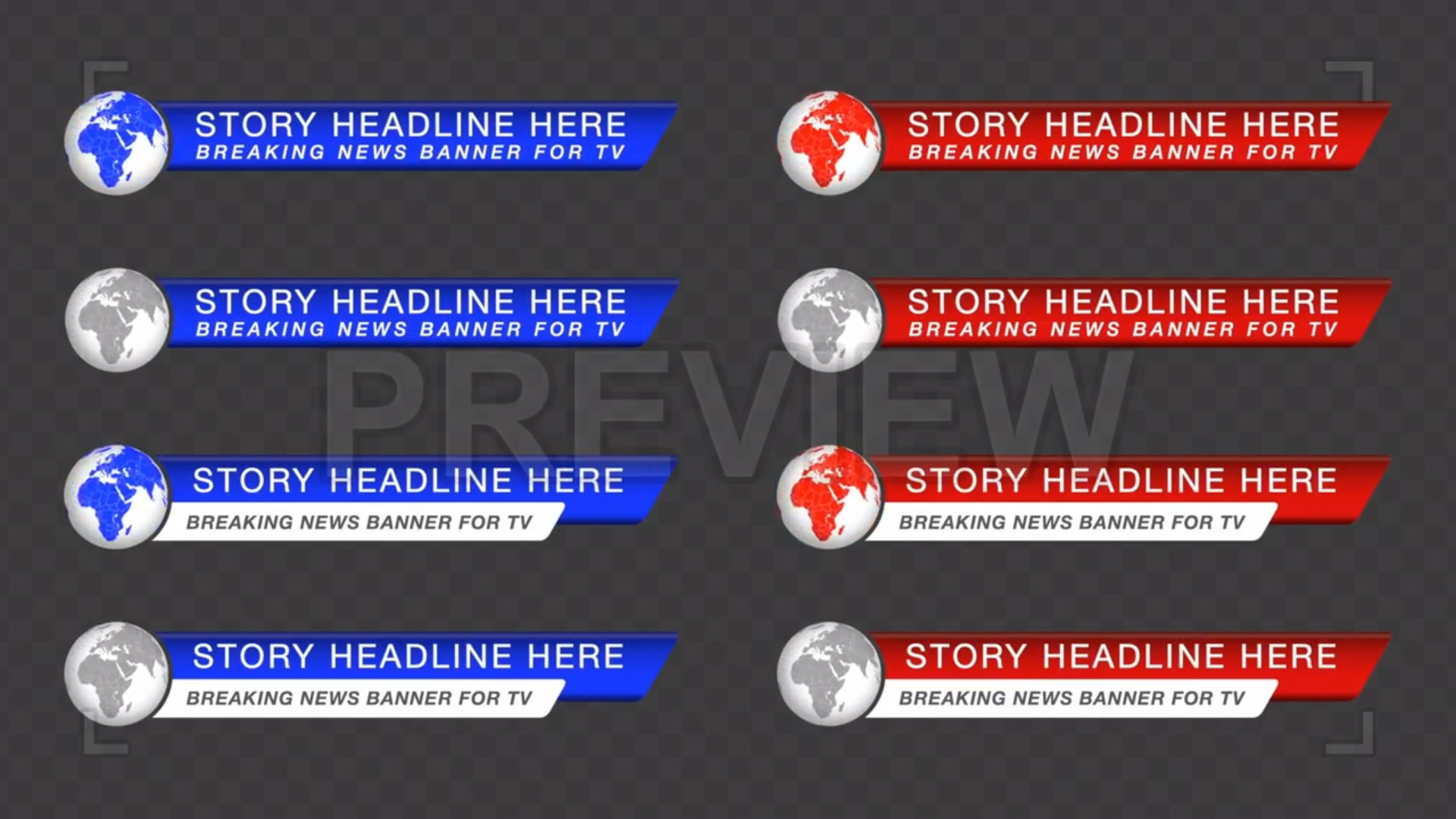 Pack Of Breaking News Lower Thirds