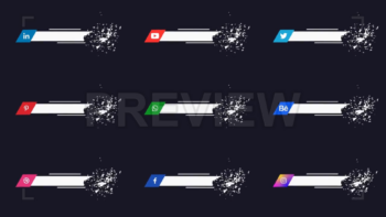 Cracked Social Media Lower Thirds