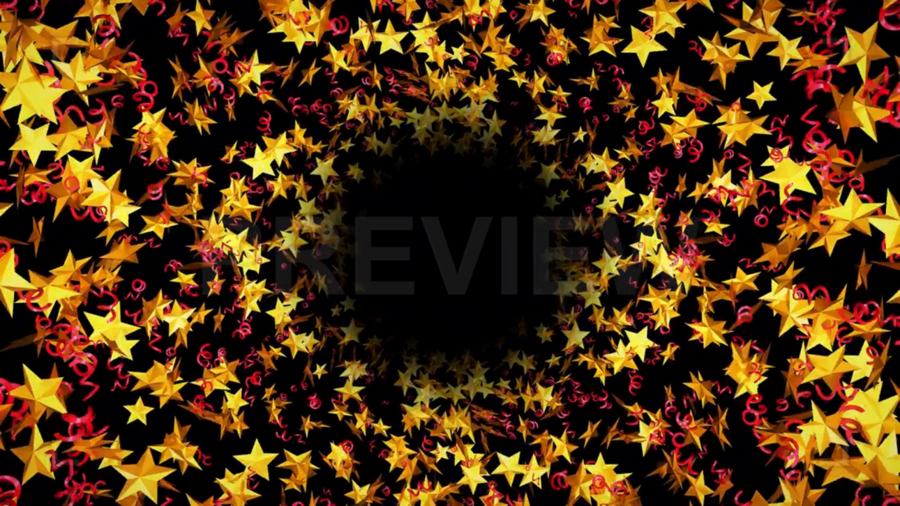Gold Stars And Confetti Frame Loop