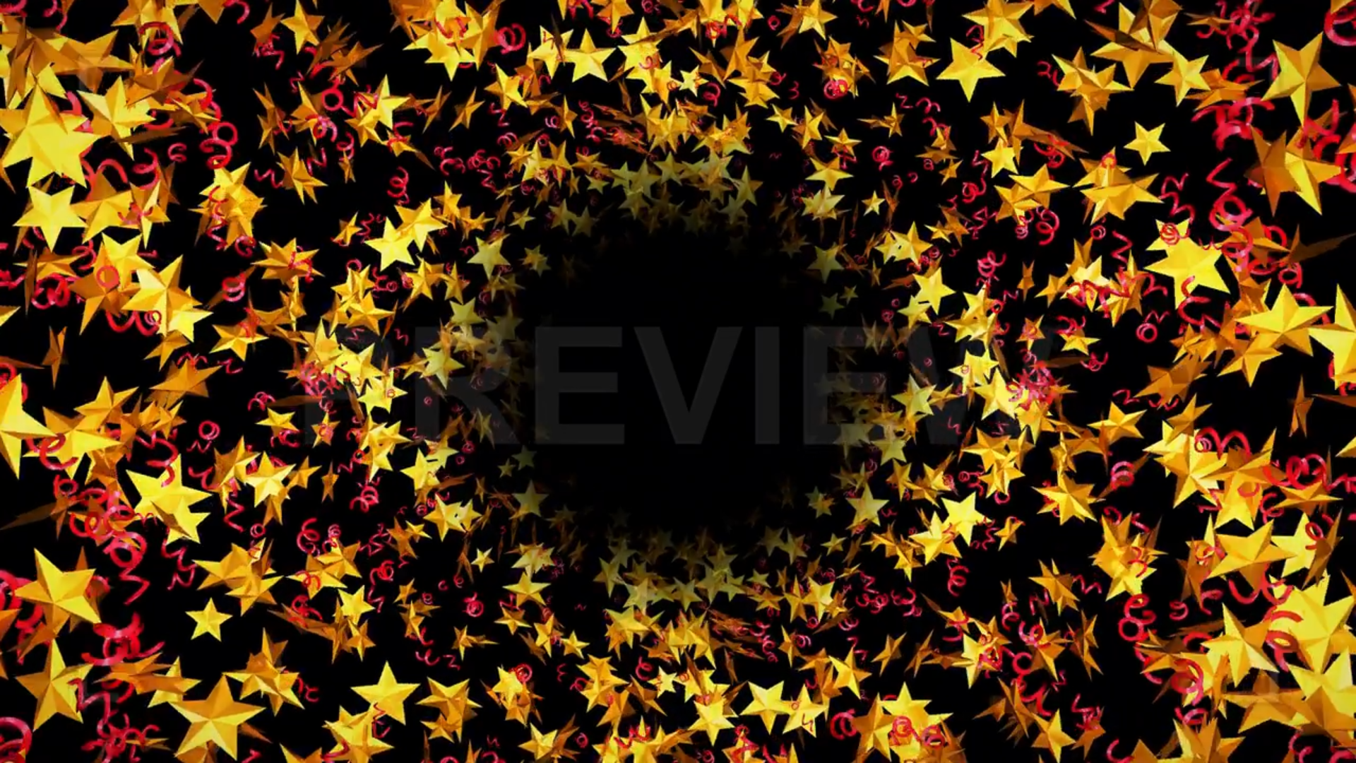 Gold Stars And Confetti Frame Loop