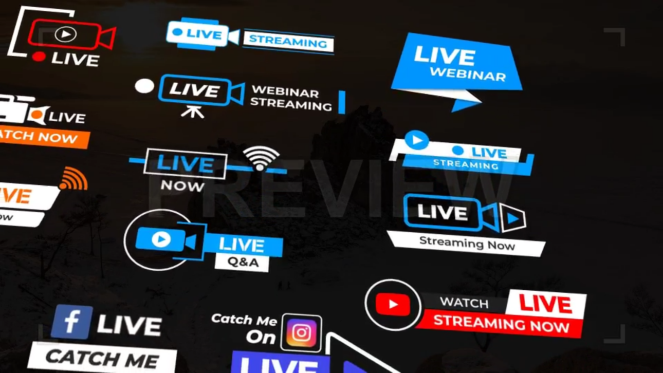 Pack Of Live Streaming Lower Thirds