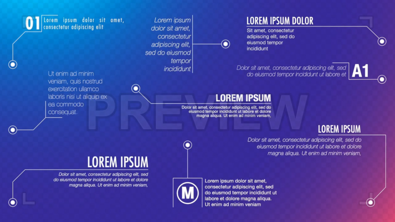 Pack Of Callouts Animated Lines