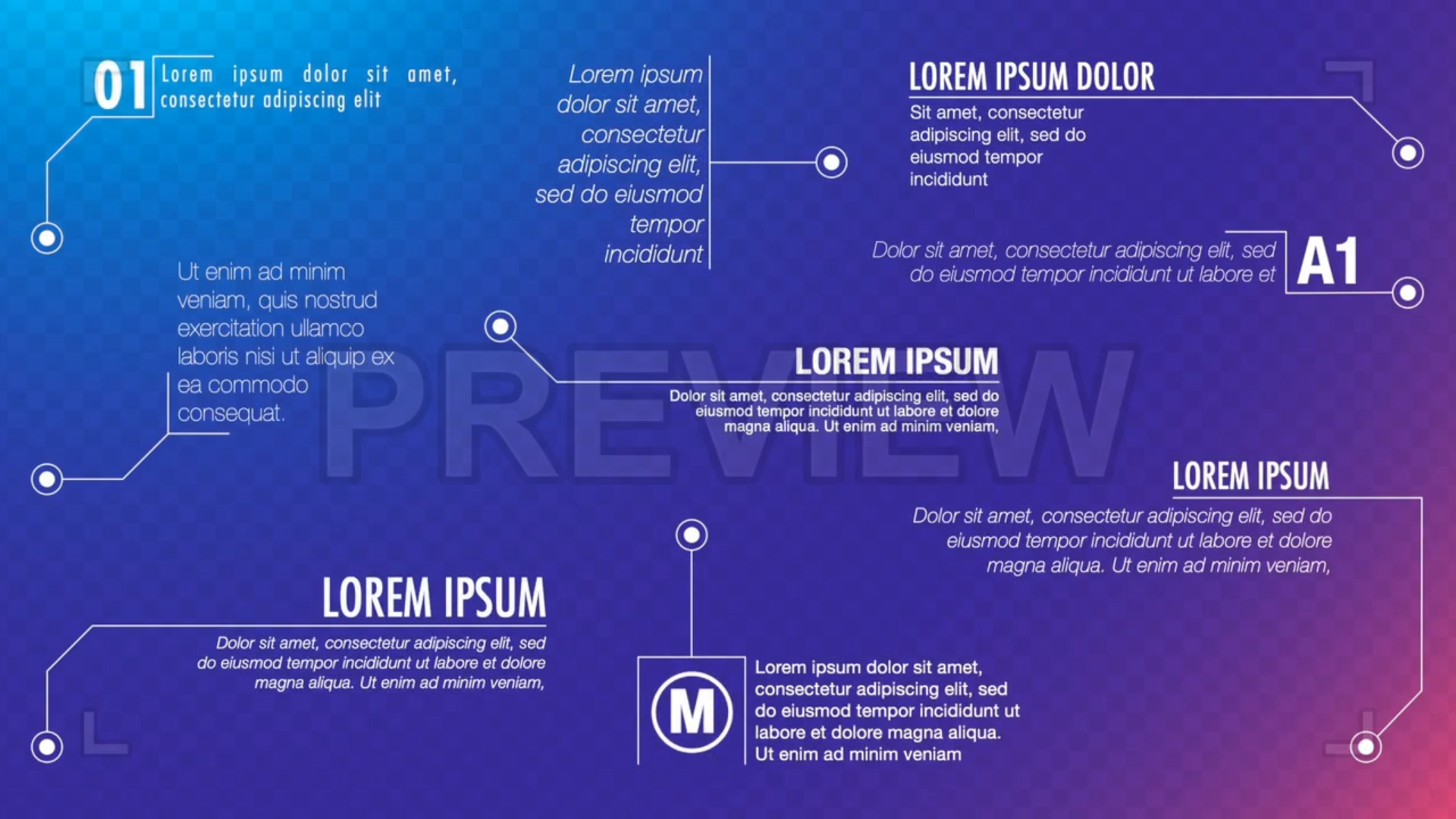 Pack Of Callouts Animated Lines