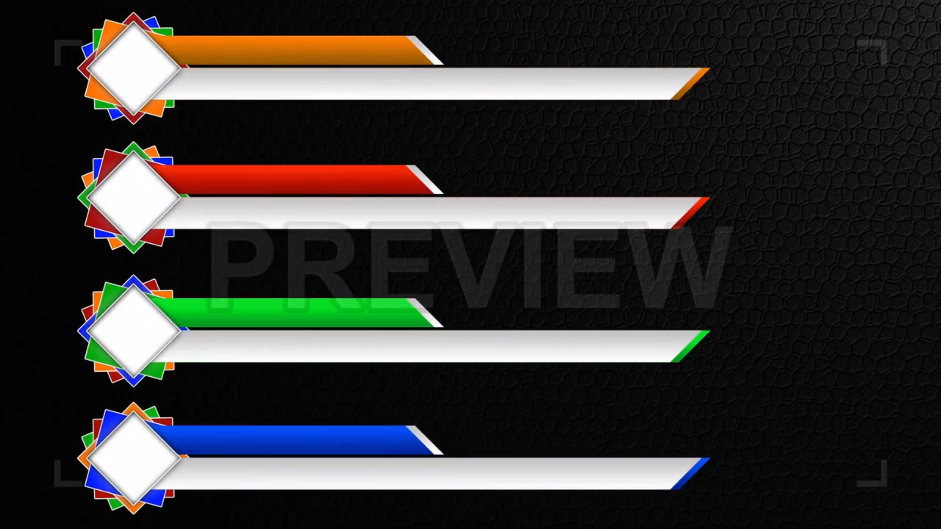 Pack Of Colored Squares Lower Thirds