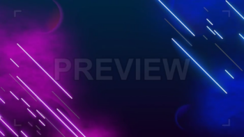 Fantasy Neon Clouds Animated Border