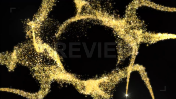 Golden Star Trails Frame On Alpha