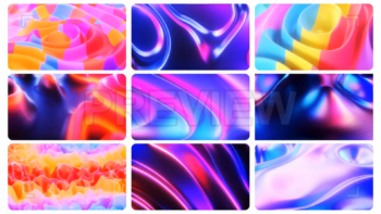 Pack Of Bright Flowing Shape Backgrounds