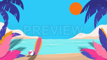Seaside Cartoon Animation Loop