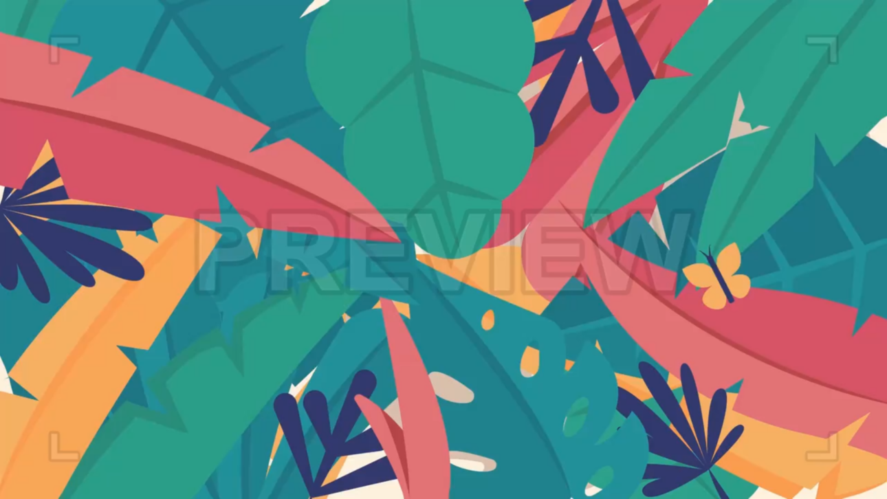 Flat Leaves Jungle Background Pack