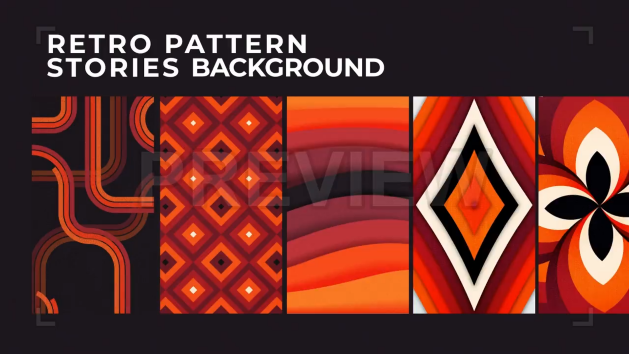 Vertical Retro Pattern Background Pack