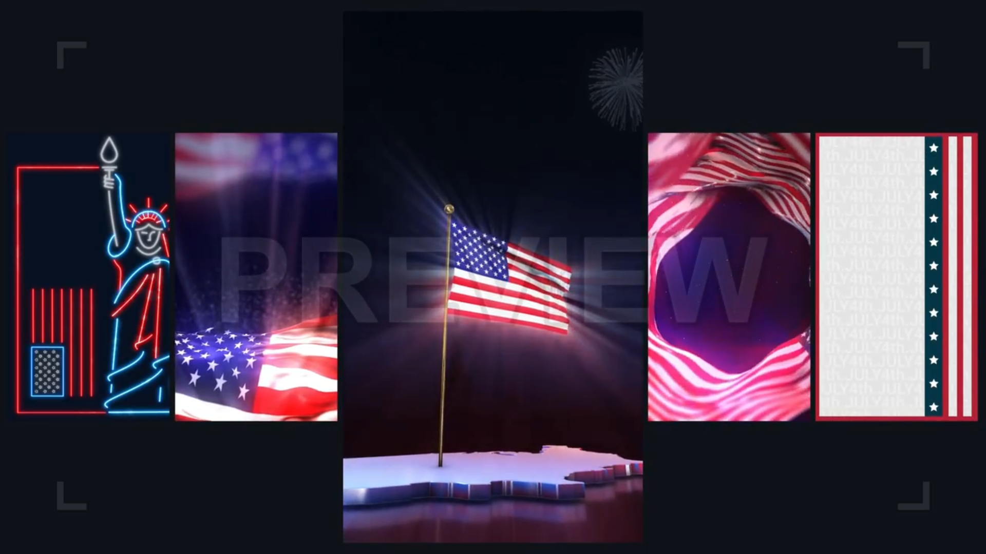 4th Of July Vertical Backgrounds Pack