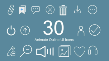 30 Outline Animated UI Icons