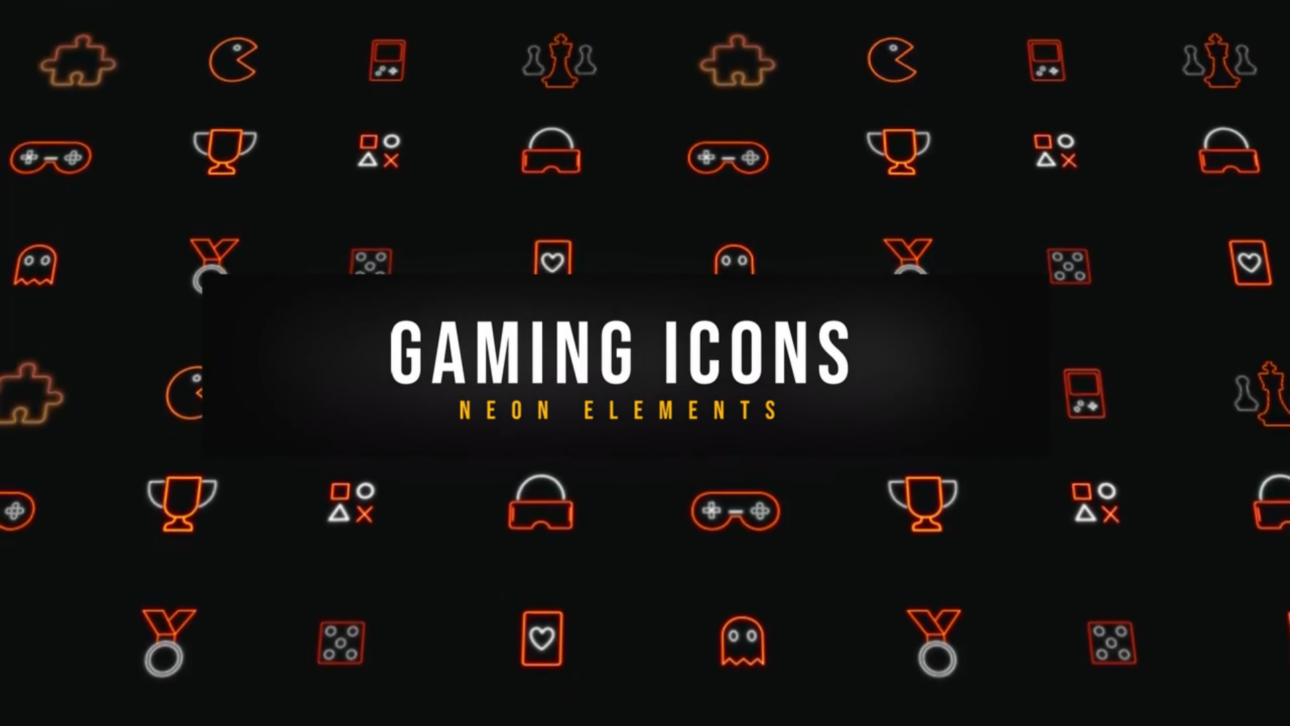 Gaming Neon Icons