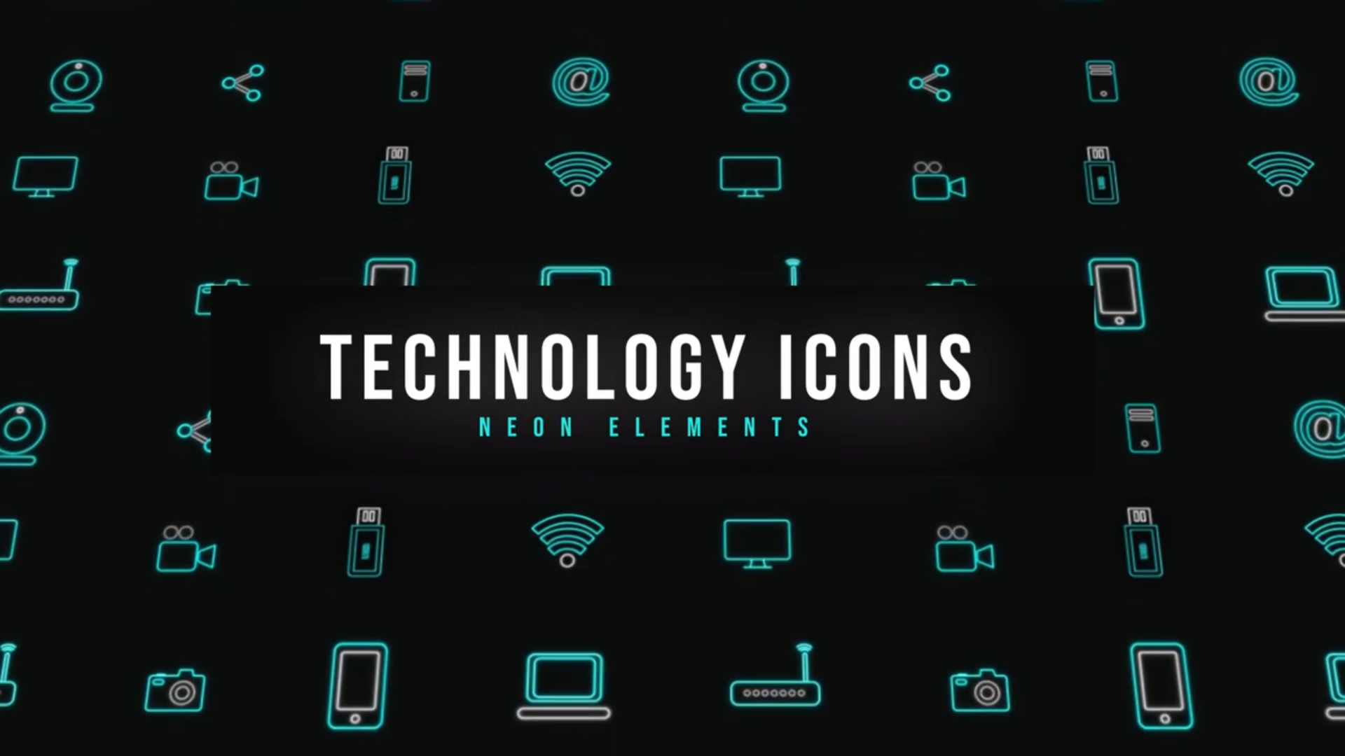 Tech Neon Icons