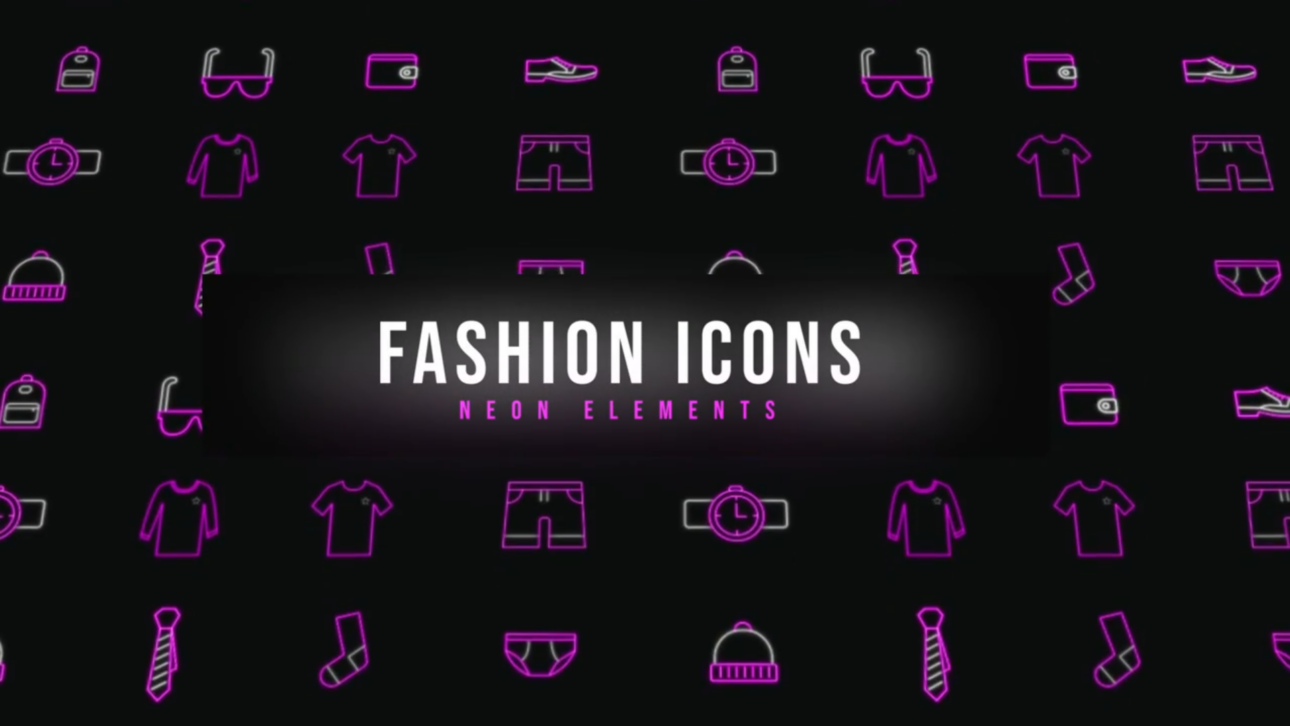 Fashion Neon Icons
