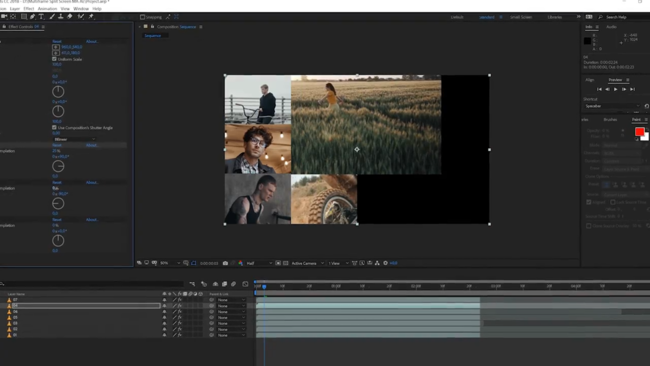 Multiframe Split Screen Pack