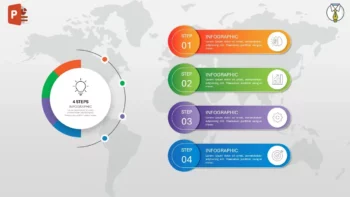 المصغرة انفوجرافيك أربع خيارات متحركة