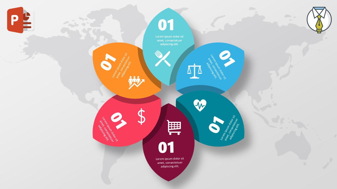 الصورة المصغرة انفوجرافيك ستة خيارات