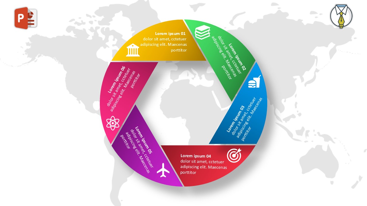 الصورة المصغرة انفوجرافيك ستة خيارات