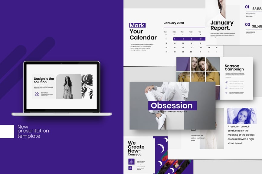 Obsession - Minimal Powerpoint Creative Business