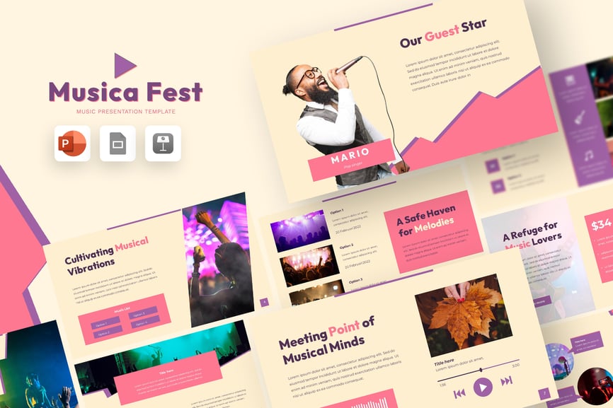 Musica Fest - Template Powerpoint