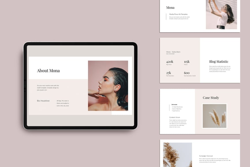 MONA - Media/Press Kit Powerpoint Template